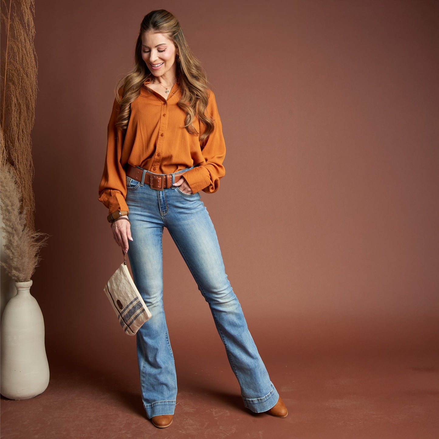 Reece Boyfriend Button Up Top