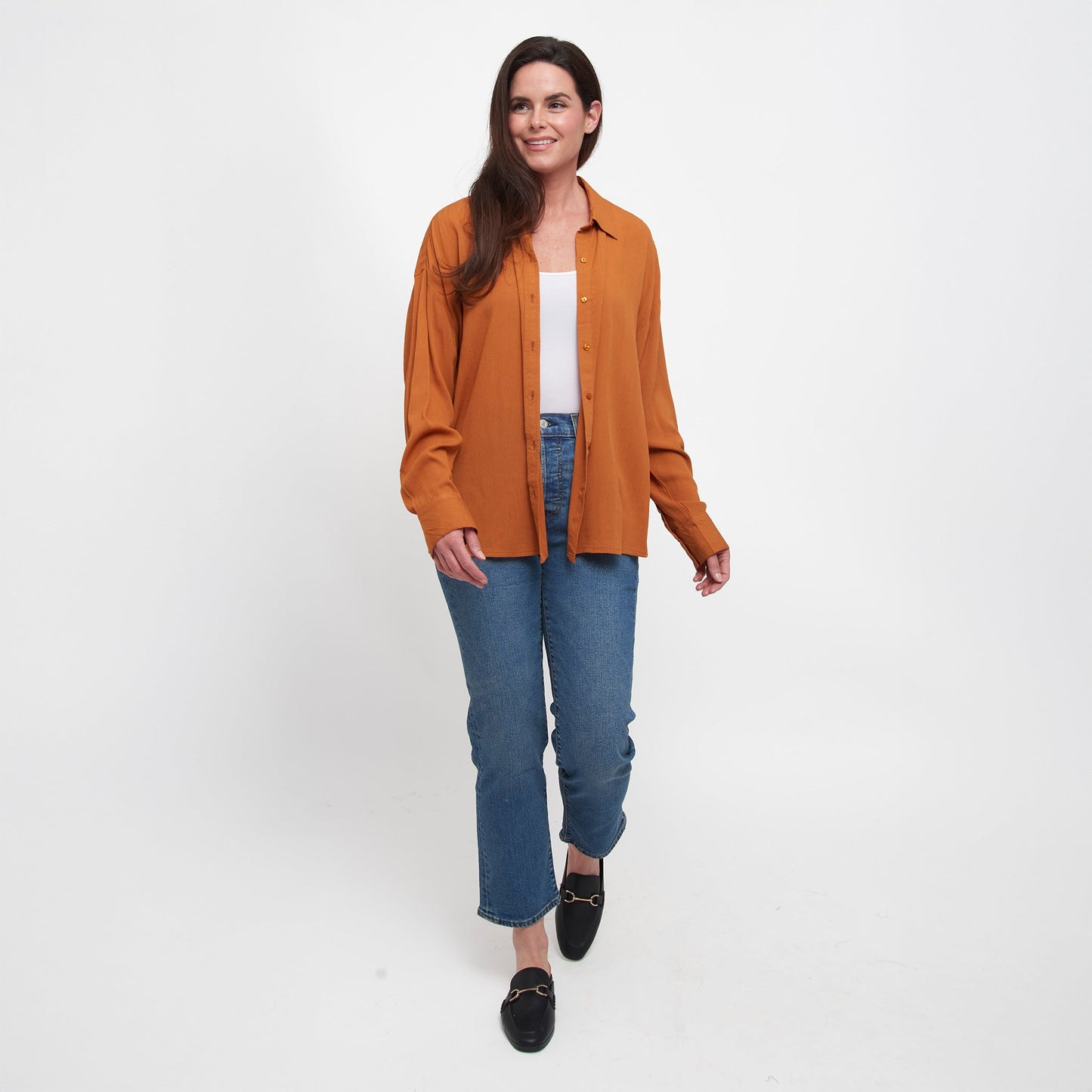 Reece Boyfriend Button Up Top
