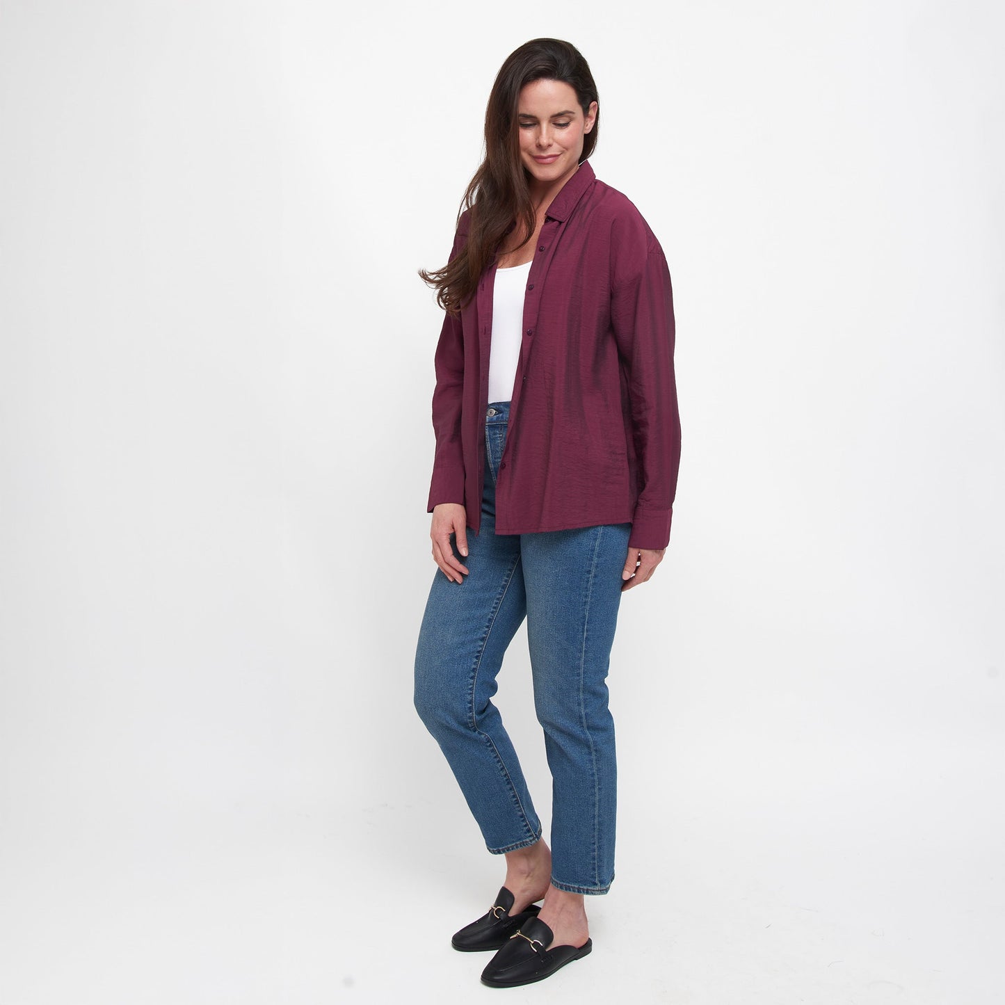 Reece Boyfriend Button Up Top