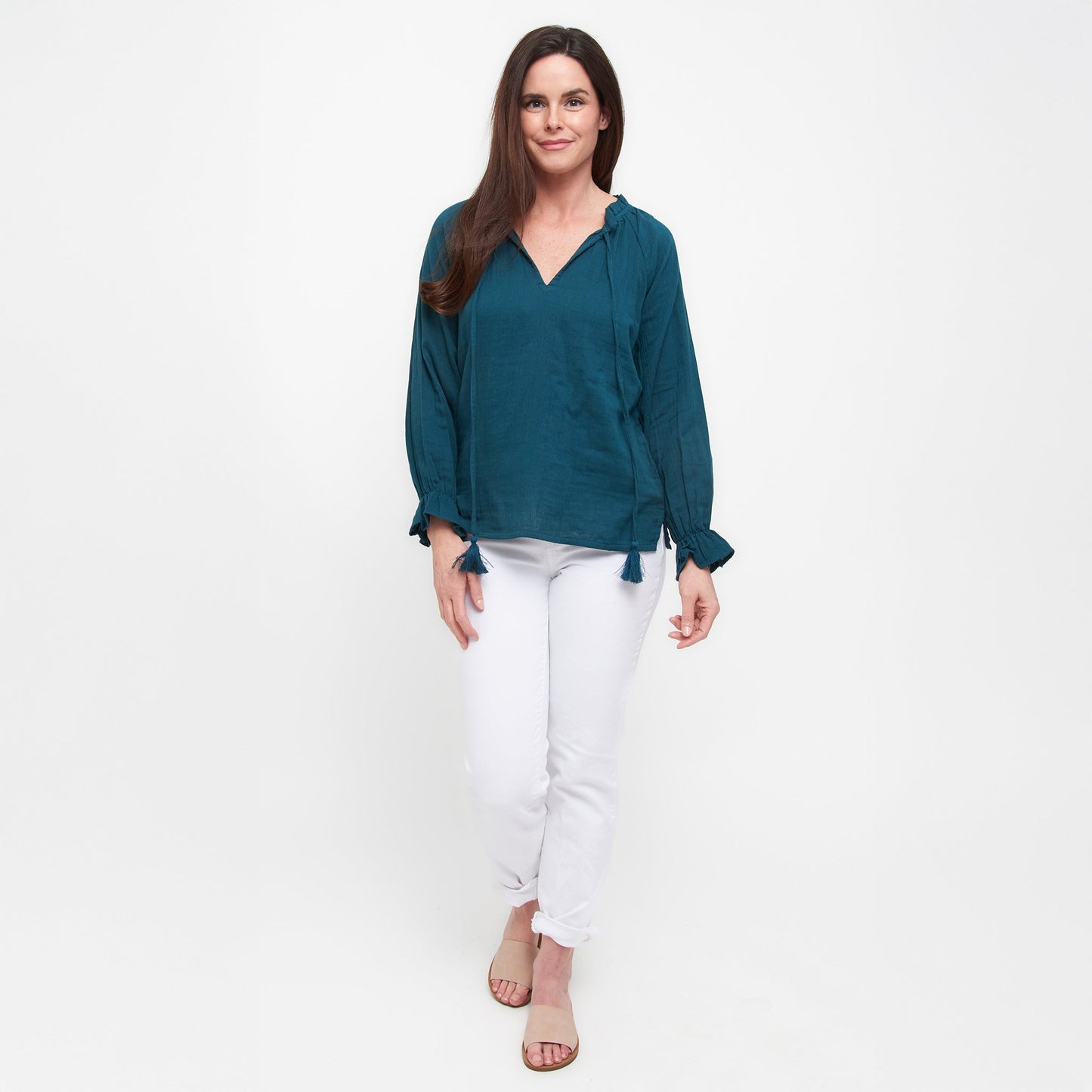 Jasmine Gauze Long Sleeve Blouse