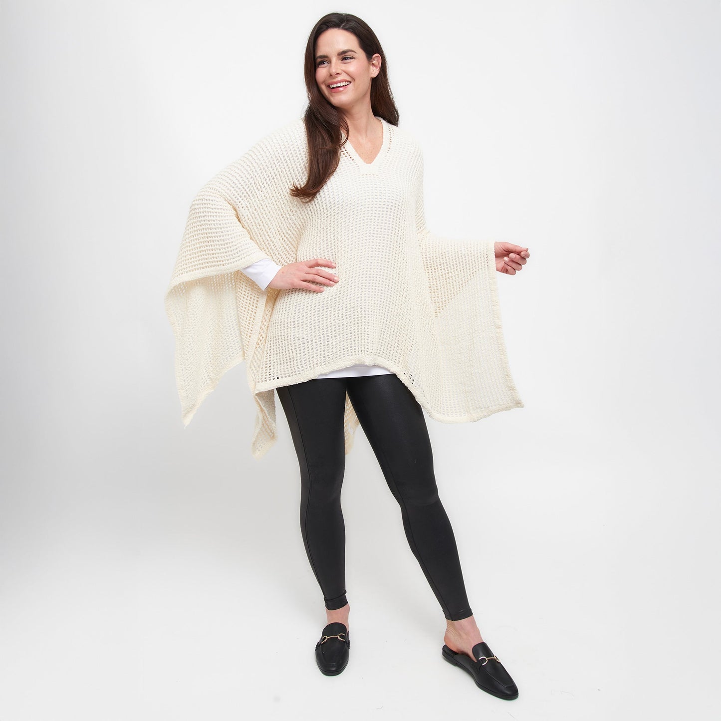 Presley Open Sweater Knit Poncho