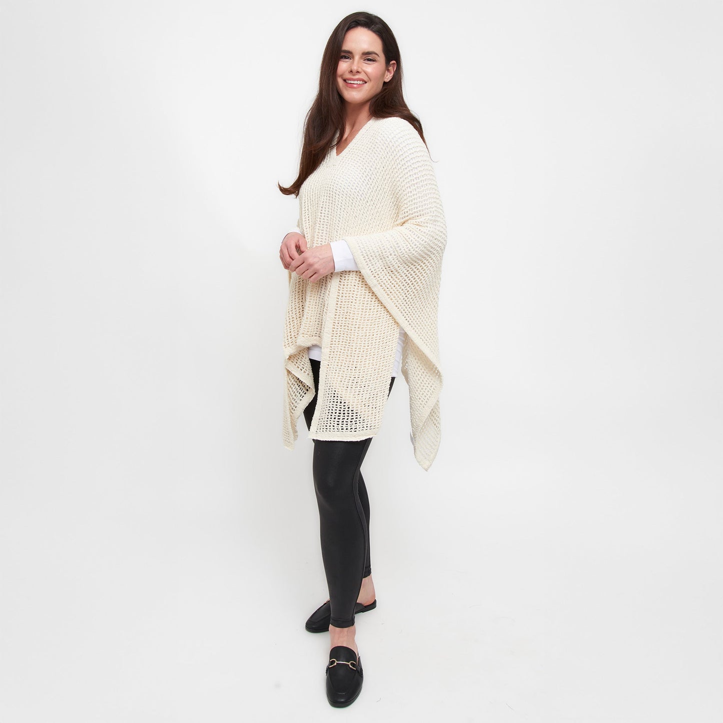 Presley Open Sweater Knit Poncho