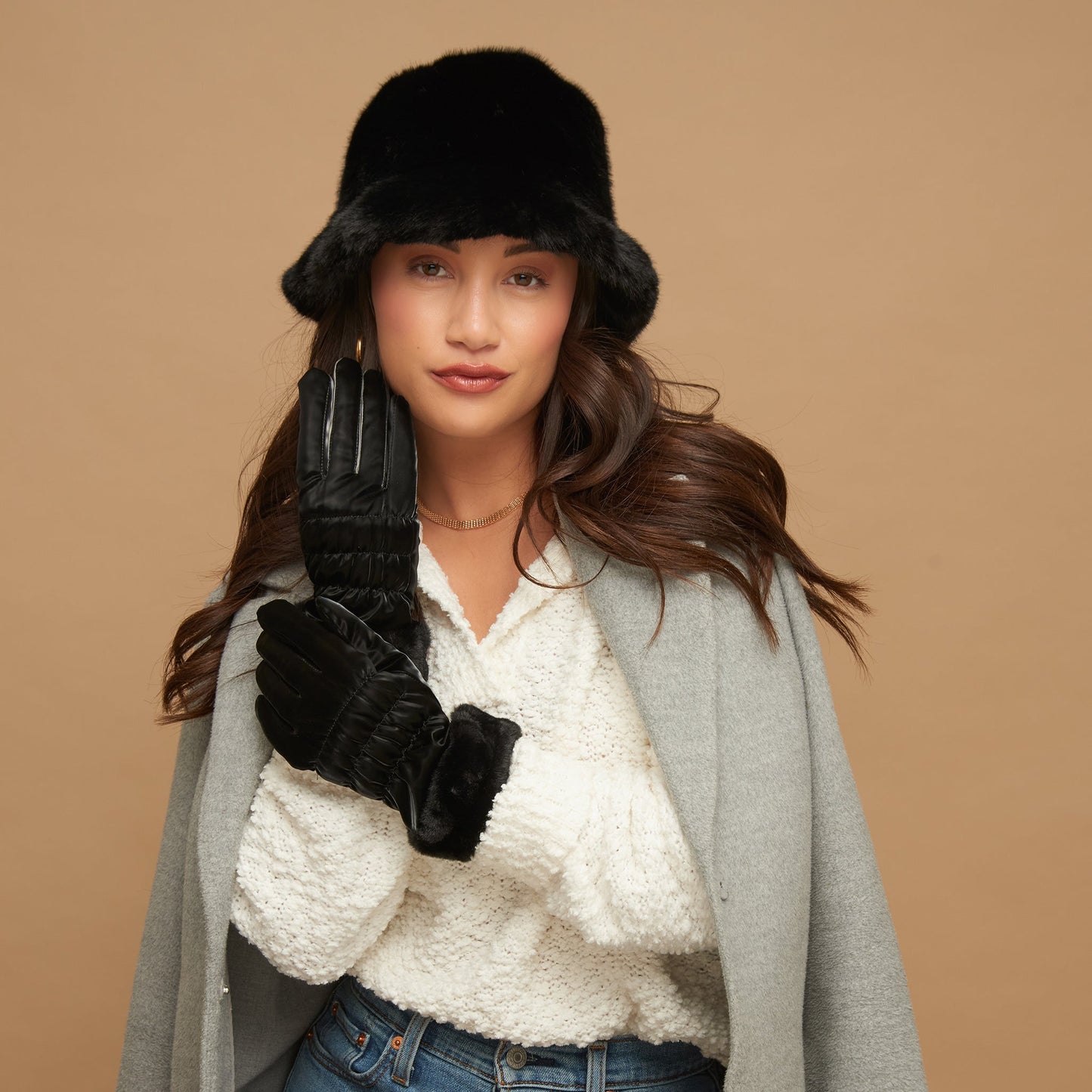 Spencer Faux Fur Cuff Gloves