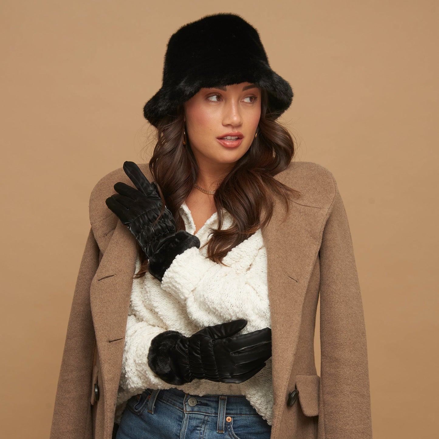 Spencer Faux Fur Cuff Gloves