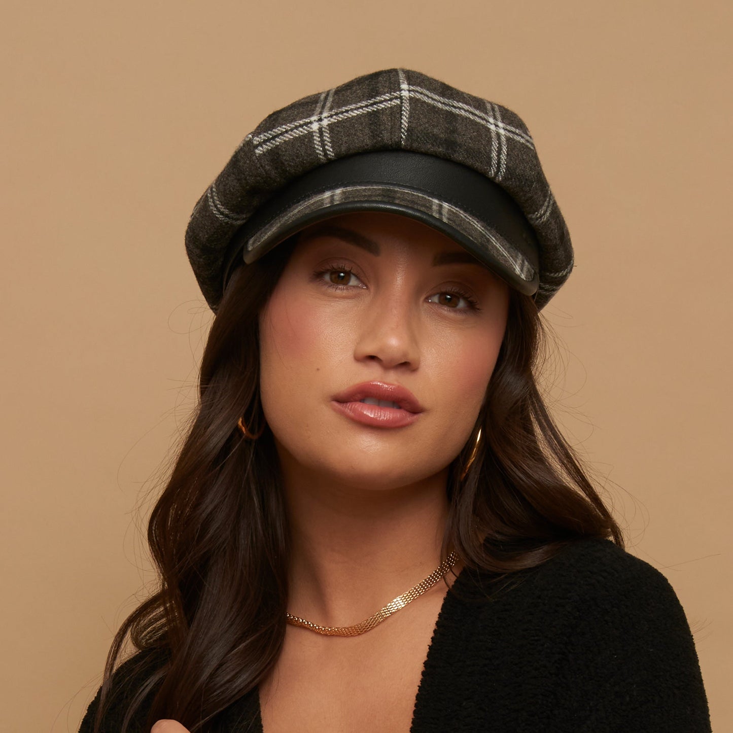 Aura Plaid Newsboy Cap