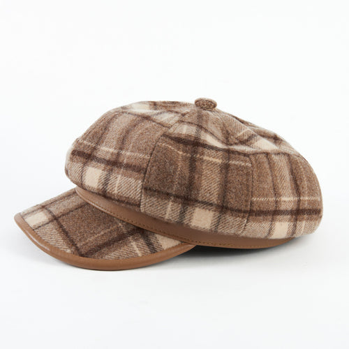 Aura Plaid Newsboy Cap
