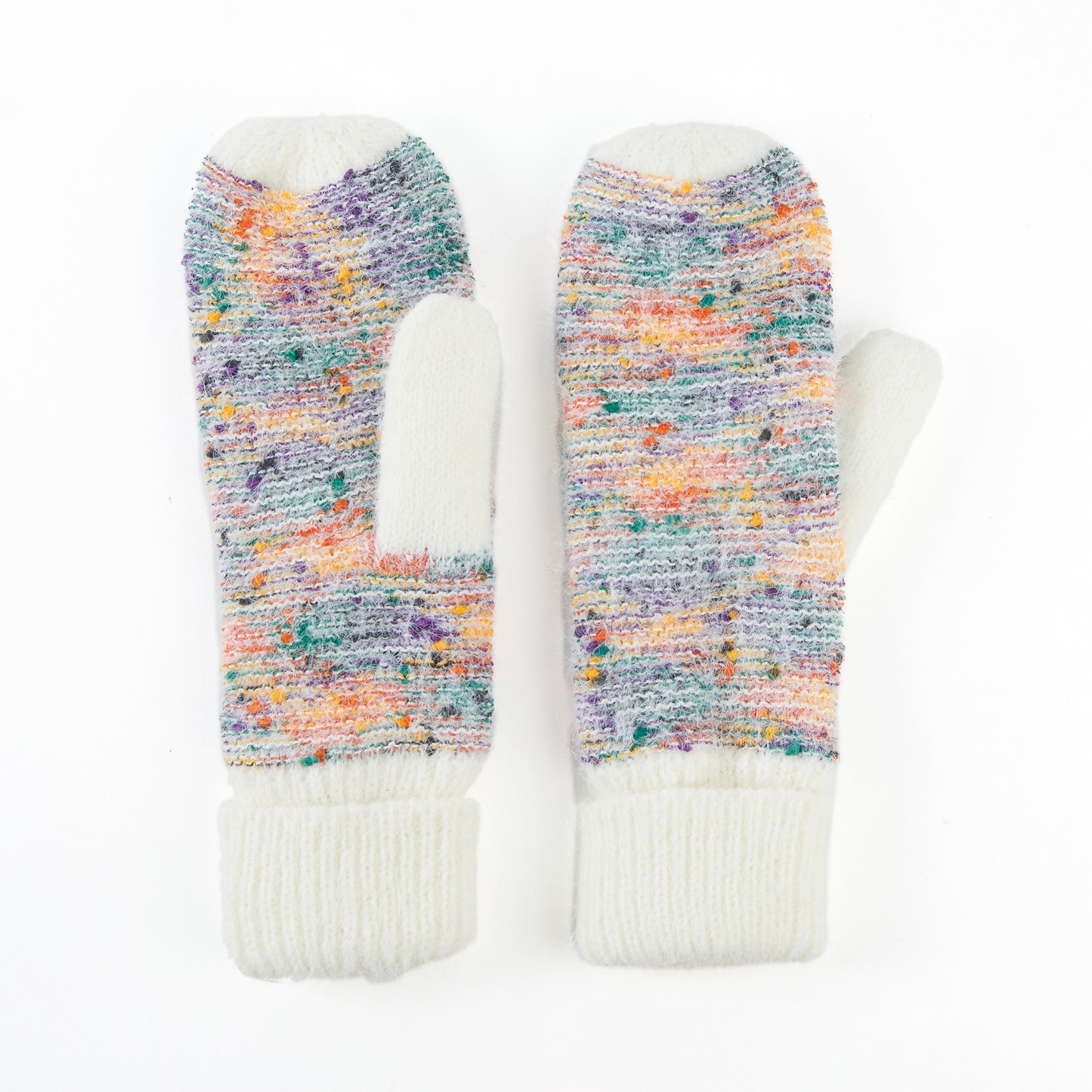 Kirry Knit Flecked Mittens