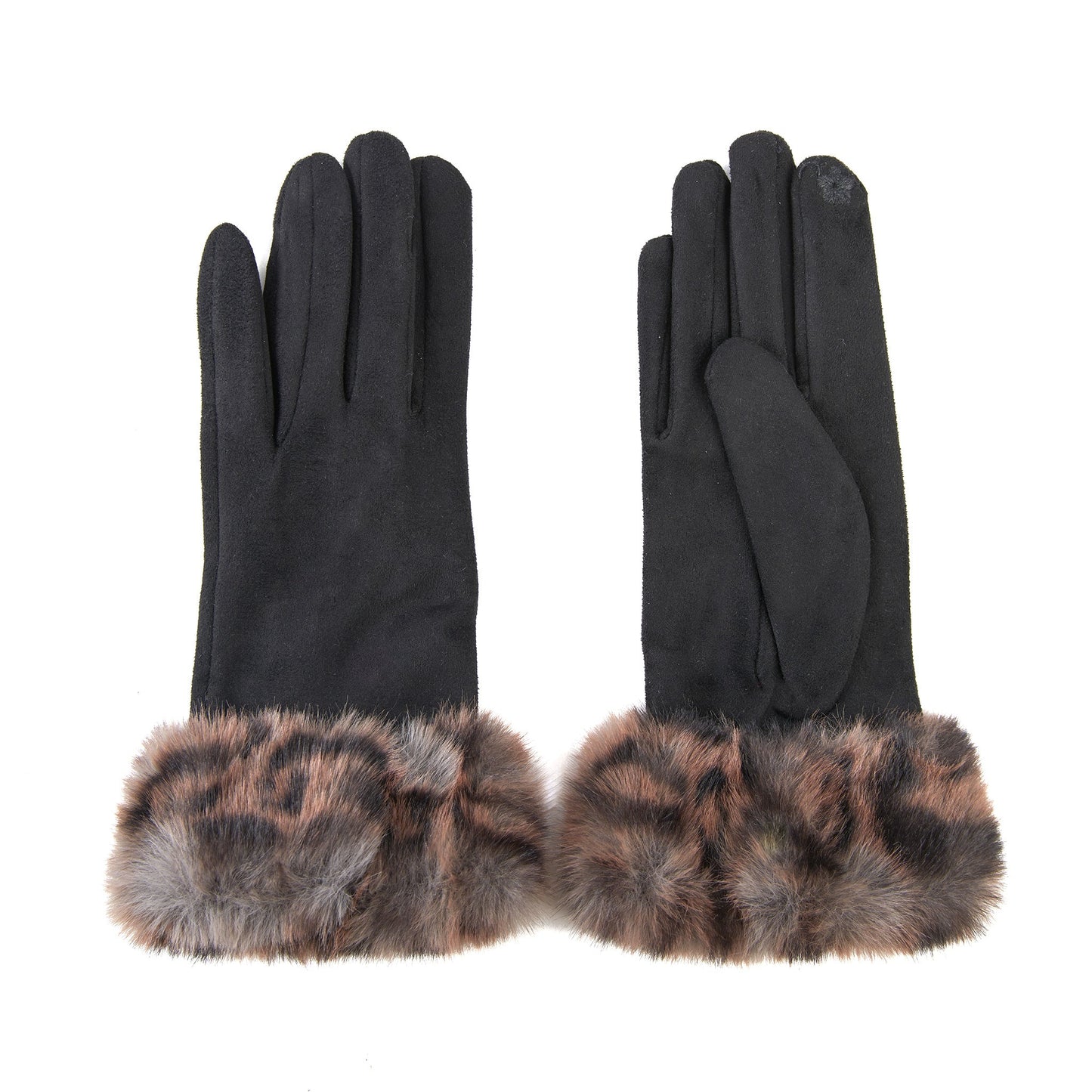 Ryan Animal Print Faux Fur Gloves
