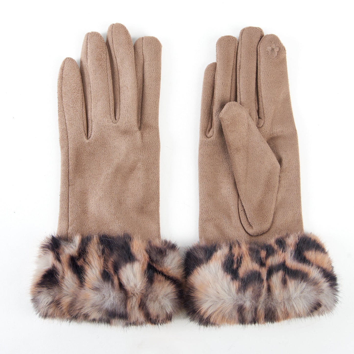 Ryan Animal Print Faux Fur Gloves