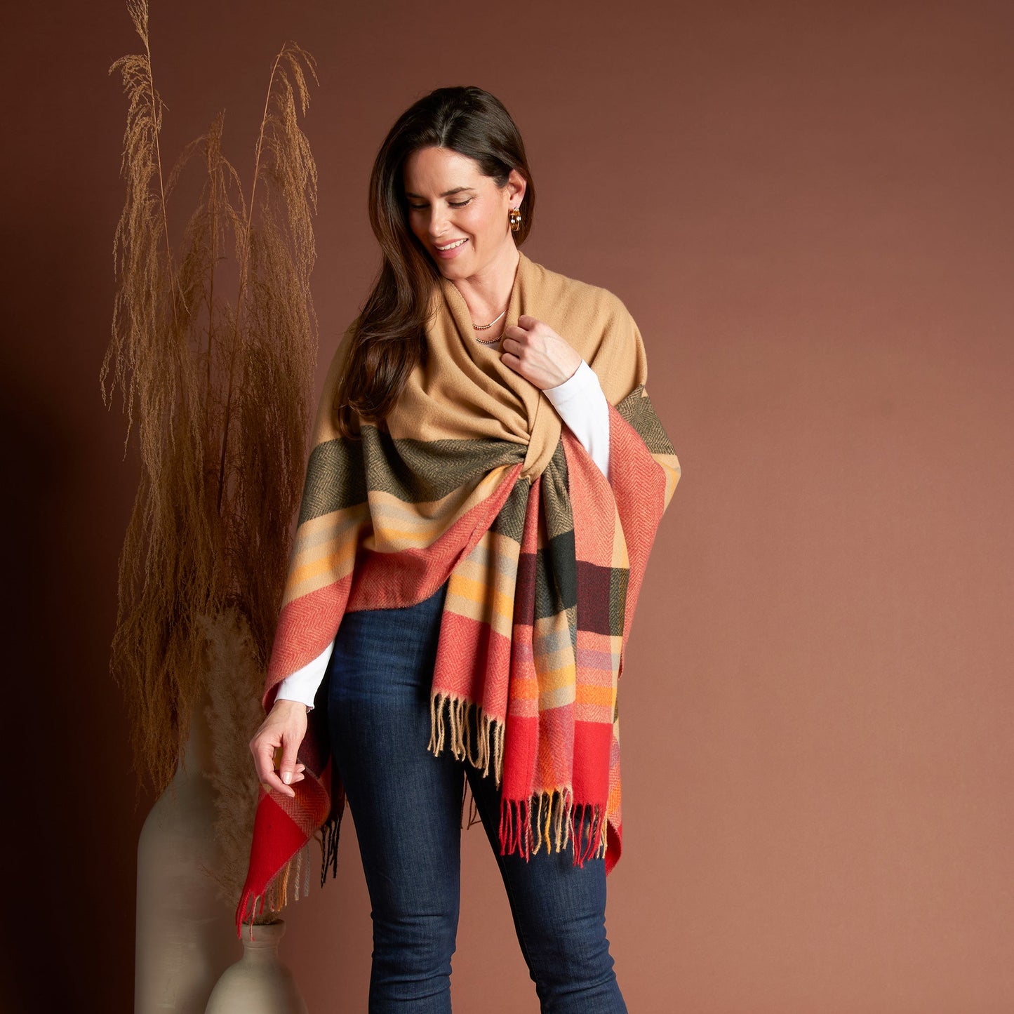 Sidney Fringe Wrap with Loop