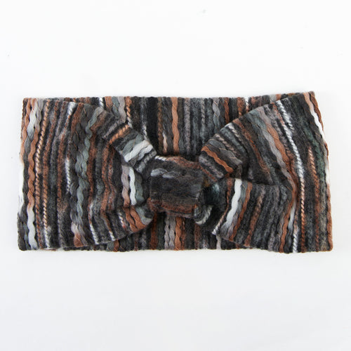 Emmy Striped Knotted Winter Headband