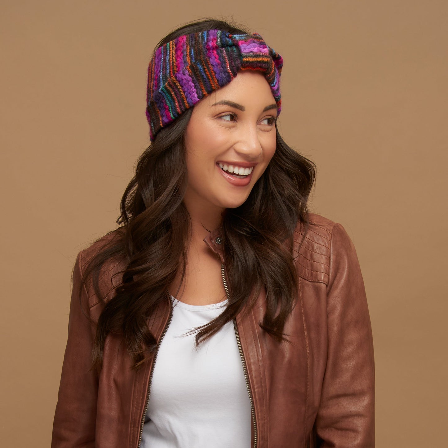 Emmy Striped Knotted Winter Headband