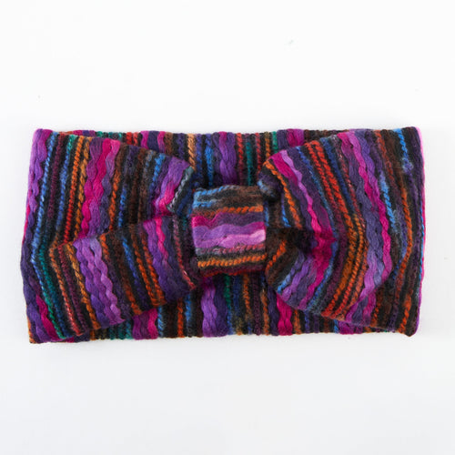Emmy Striped Knotted Winter Headband