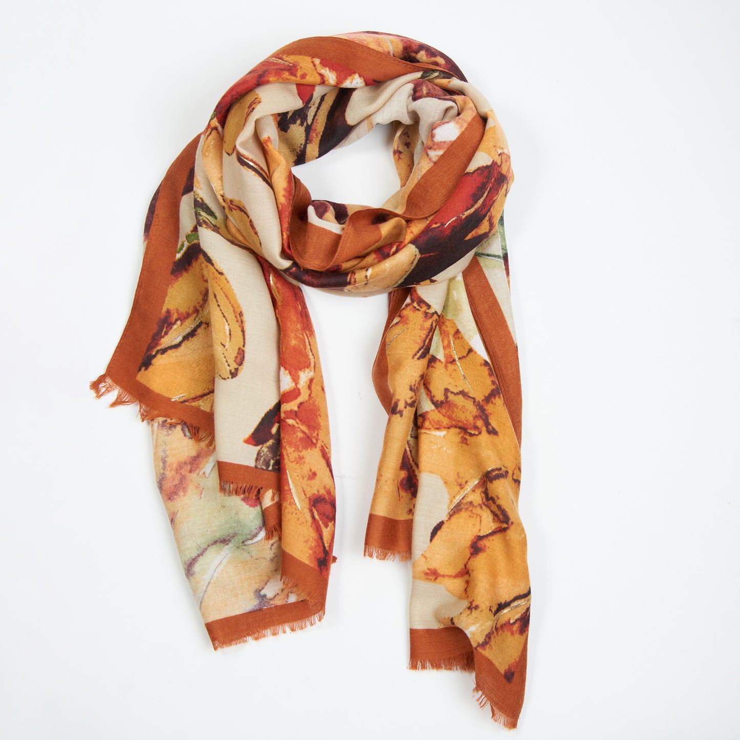 Alana Abstract Illustrated Floral Lightweight Scarf