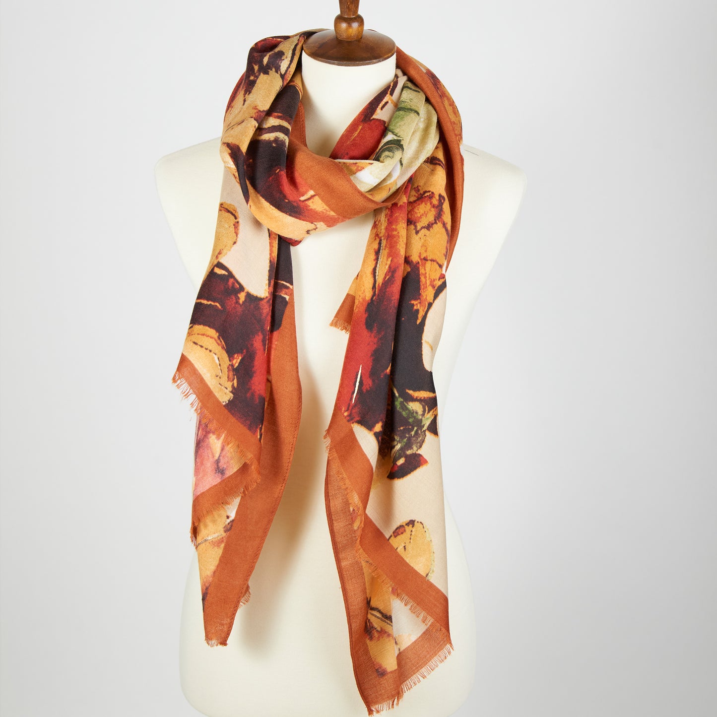 Alana Abstract Illustrated Floral Lightweight Scarf