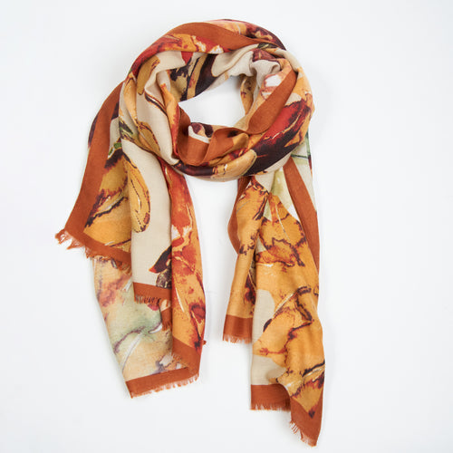 Alana Abstract Illustrated Floral Lightweight Scarf