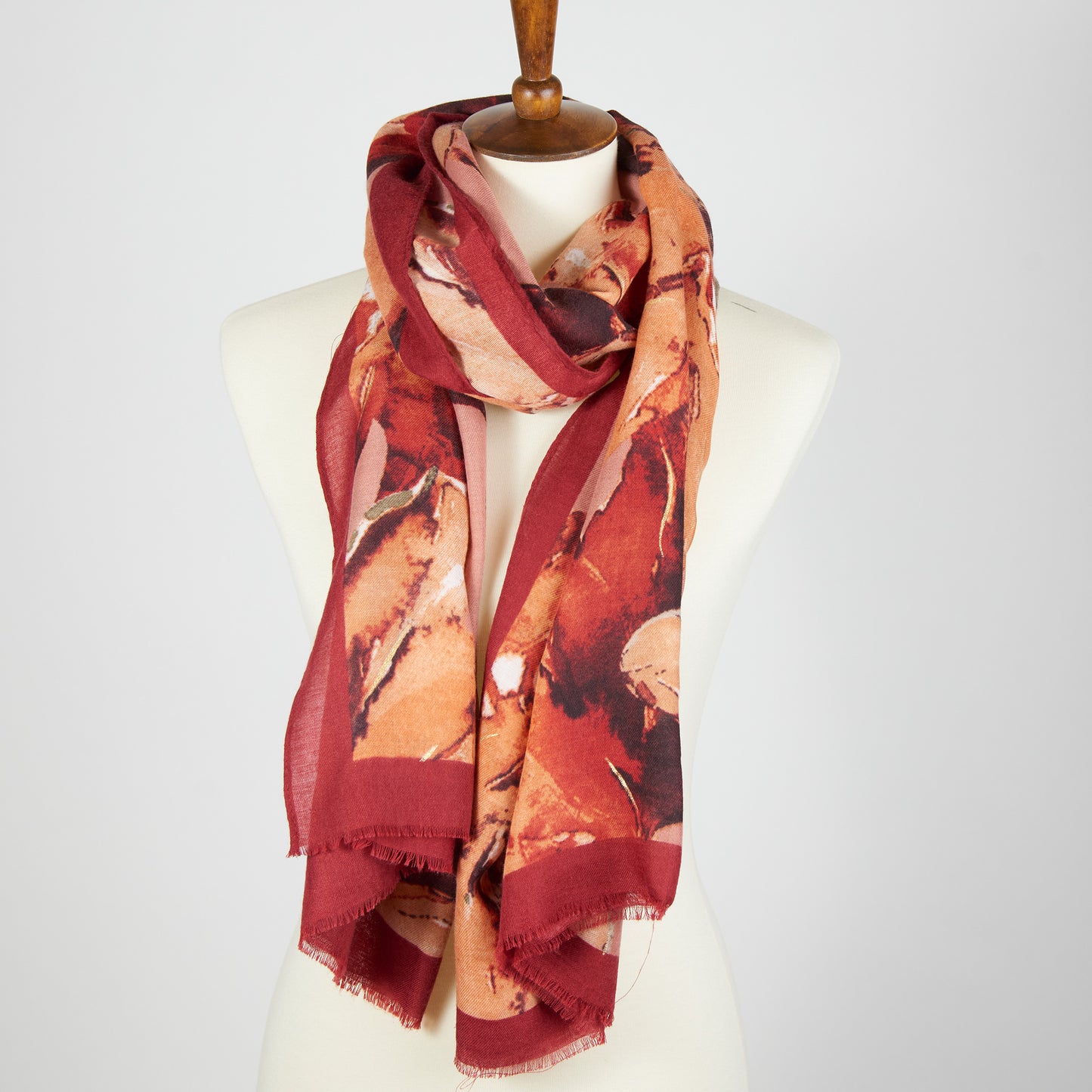 Alana Abstract Illustrated Floral Lightweight Scarf