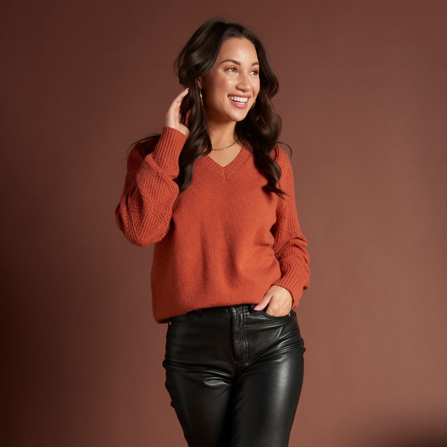 Emery Crochet Sleeve Sweater