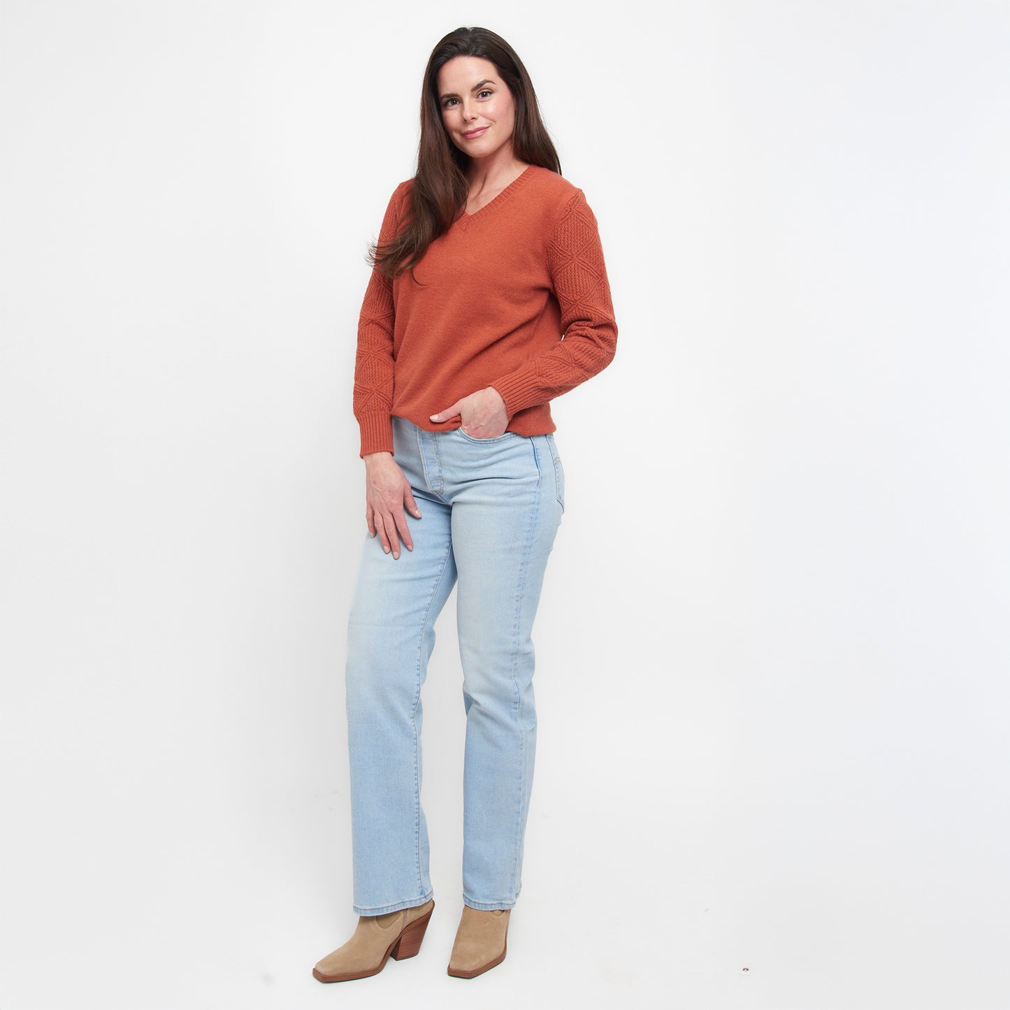 Emery Crochet Sleeve Sweater
