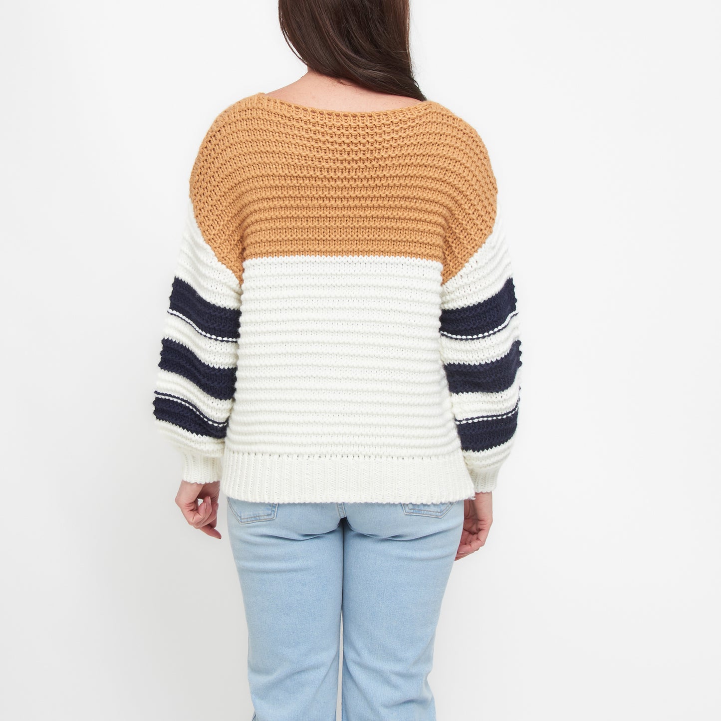 Kennedy Color Block Chunky Sweater