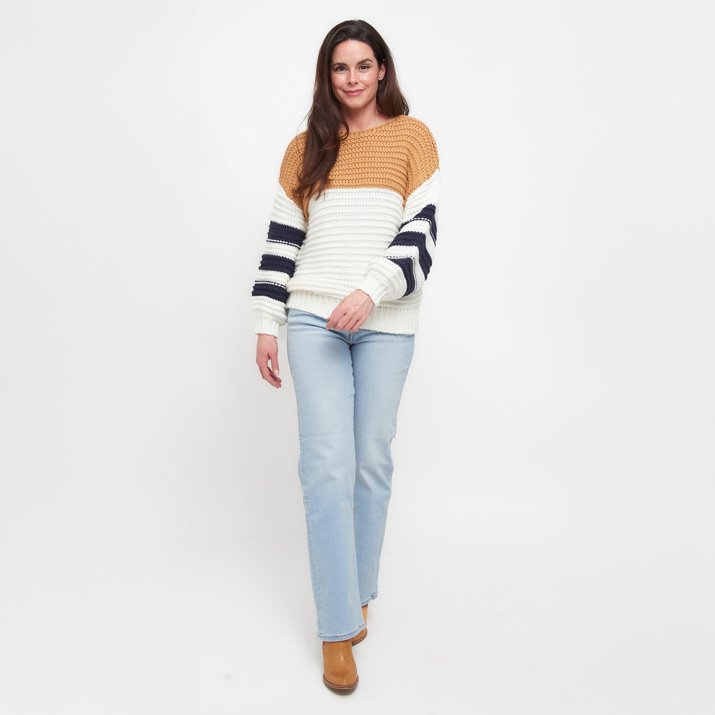 Kennedy Color Block Chunky Sweater