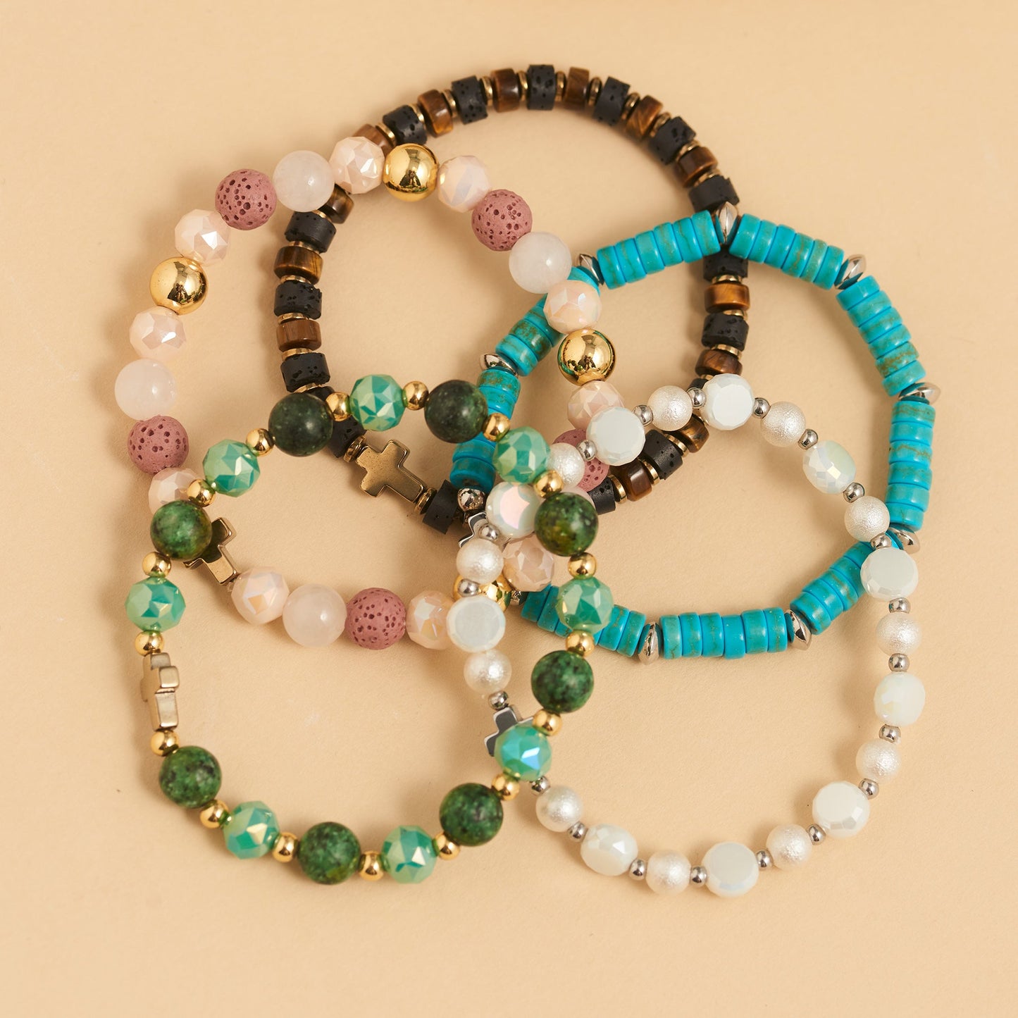 10 Piece Inspirational Beaded Stretch Bracelet Assortment