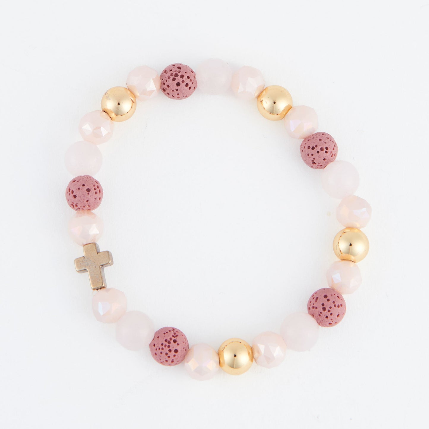 Everly Beaded Cross Stretch Bracelet