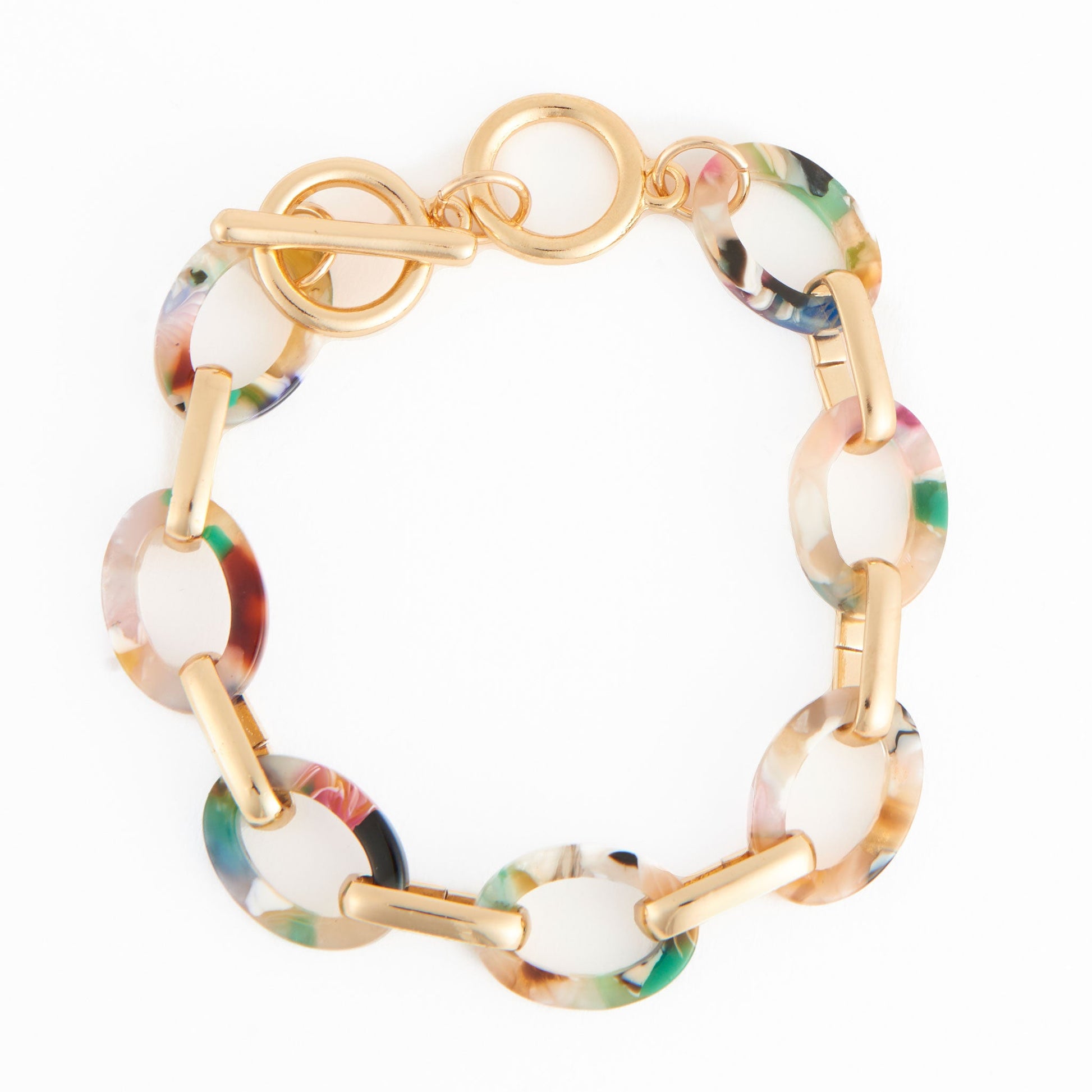 Shayne Celluloid Link Toggle Bracelet