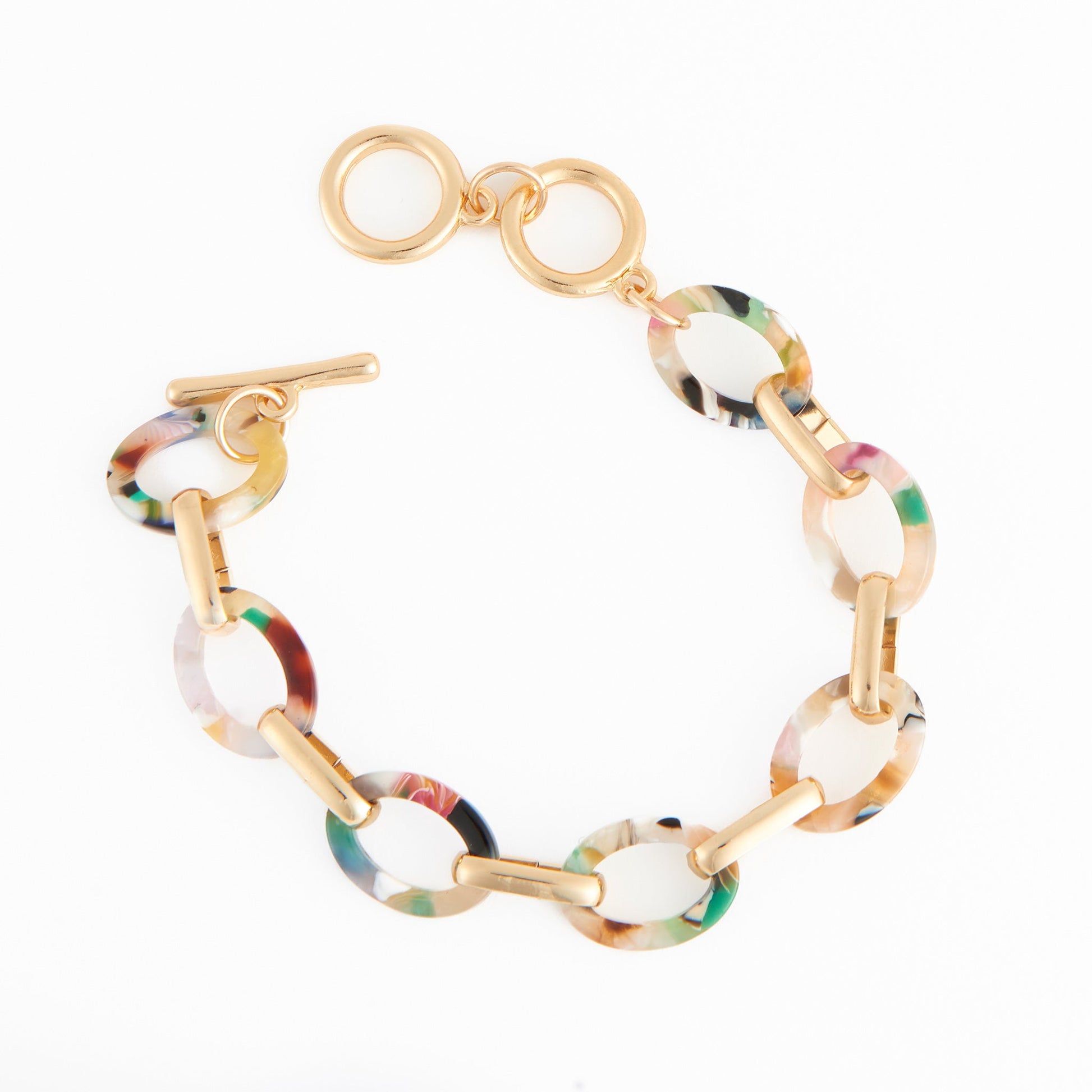 Shayne Celluloid Link Toggle Bracelet