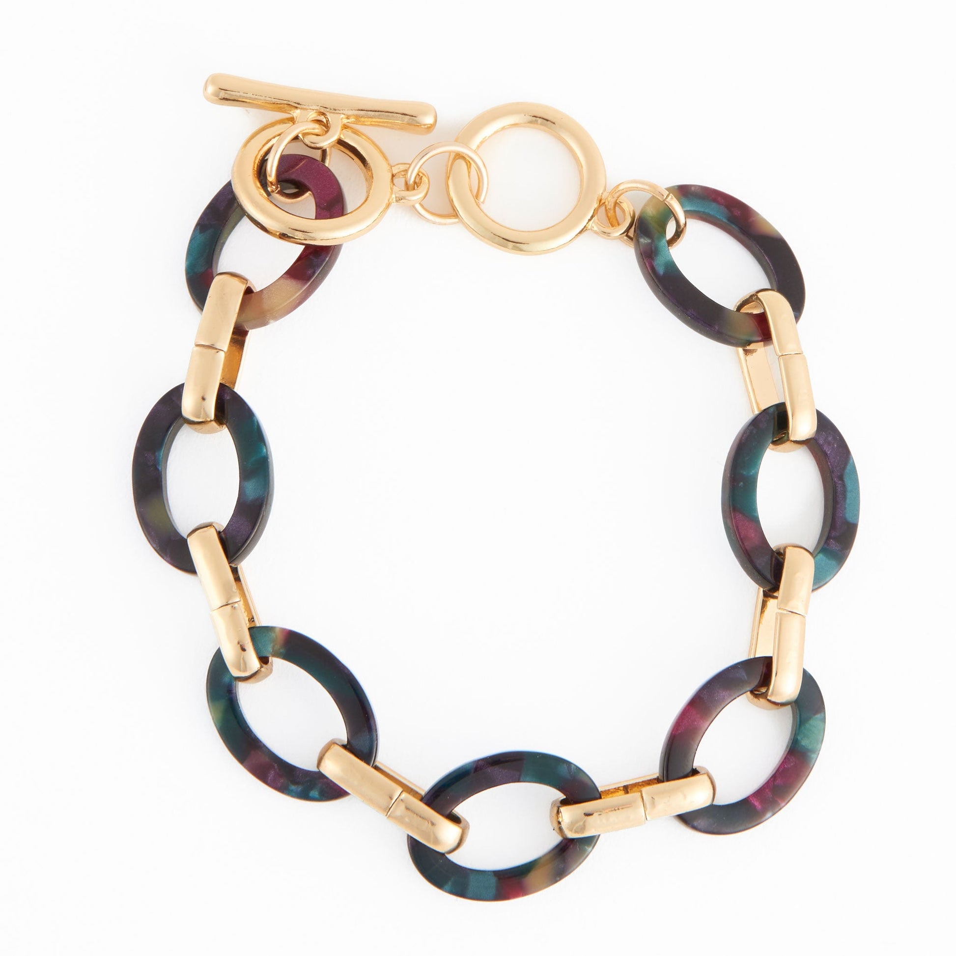 Shayne Celluloid Link Toggle Bracelet