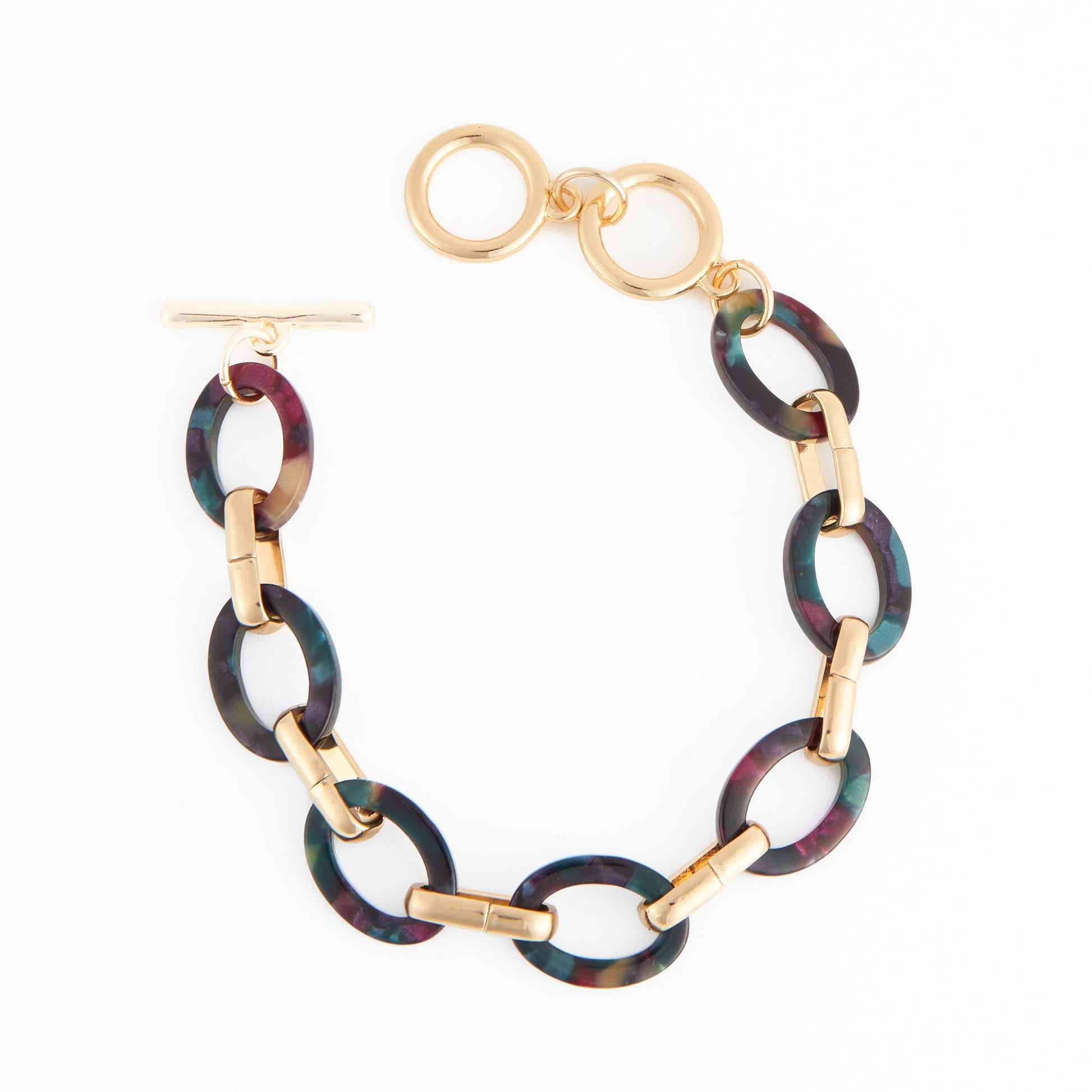 Shayne Celluloid Link Toggle Bracelet