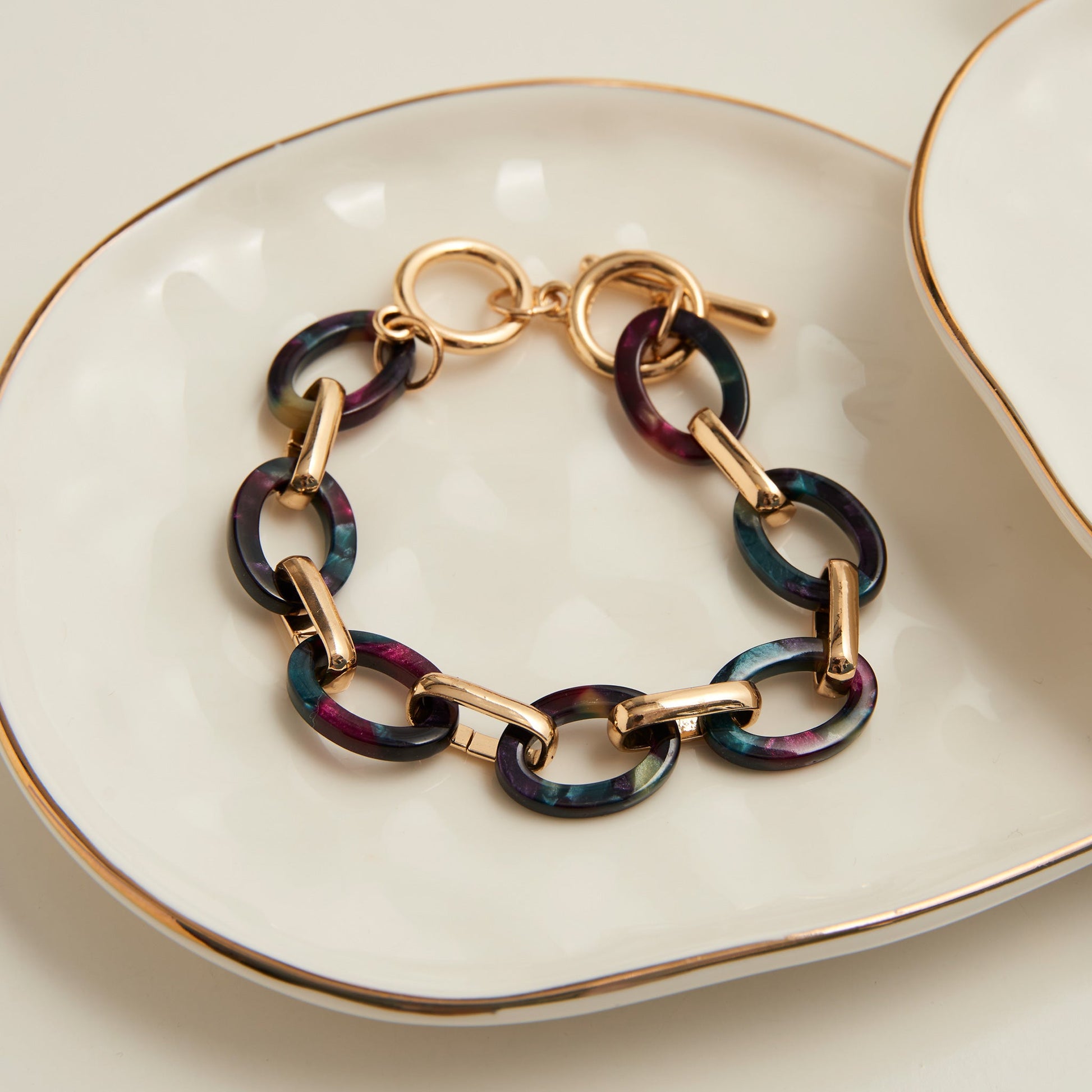Shayne Celluloid Link Toggle Bracelet