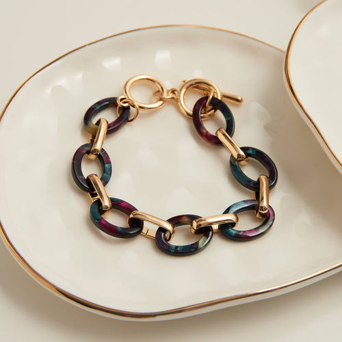 Shayne Celluloid Link Toggle Bracelet