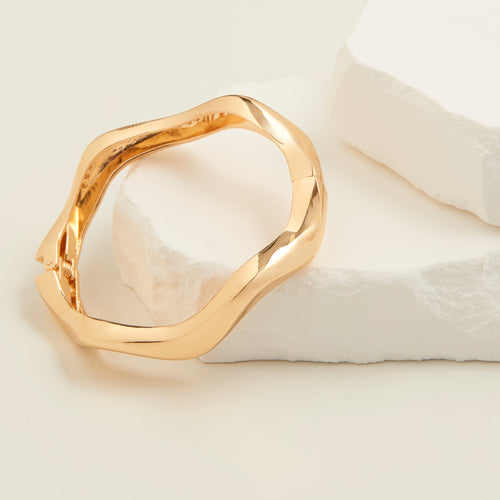 Lumi Wave Hinged Cuff Bracelet