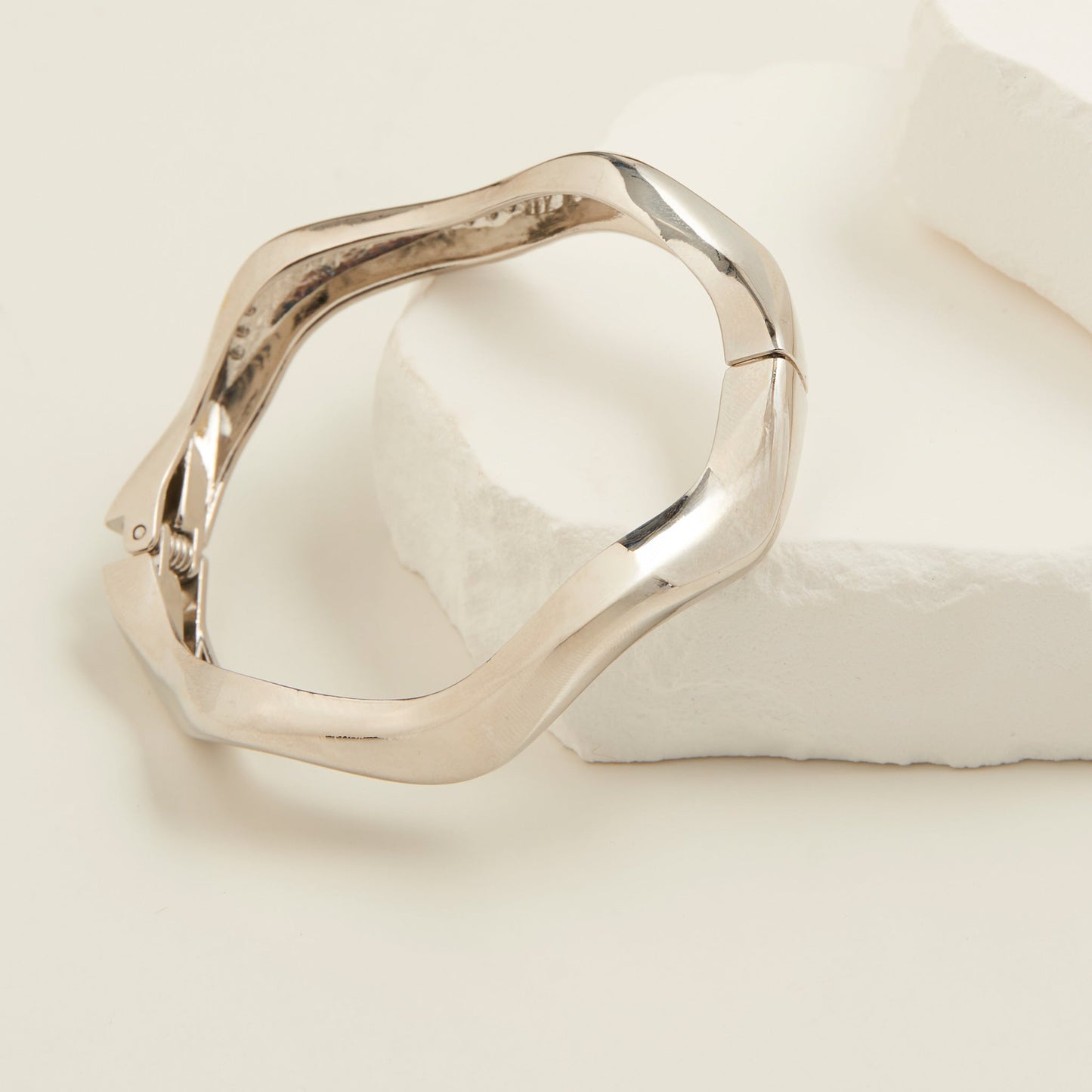 Lumi Wave Hinged Cuff Bracelet