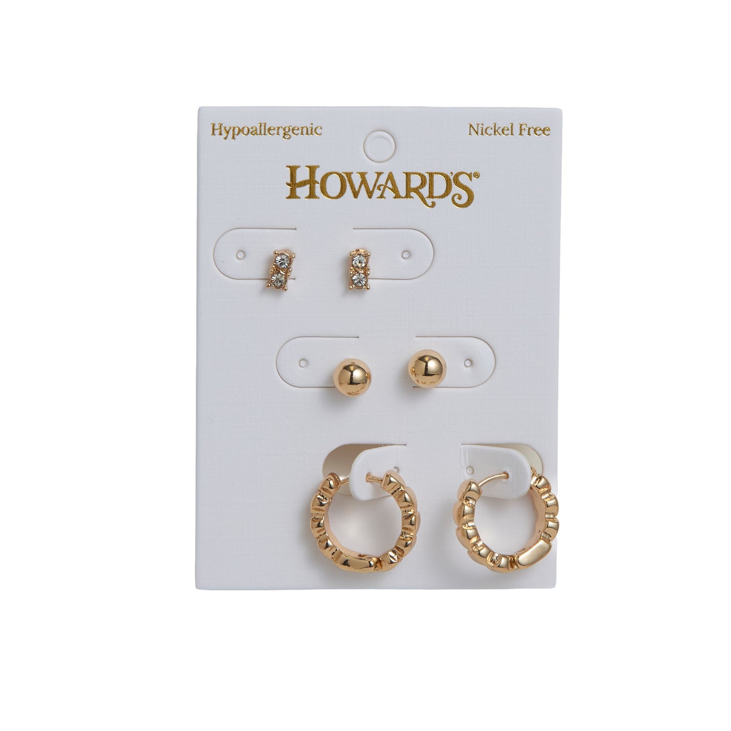 Mina Heart Hoop Earring Trio