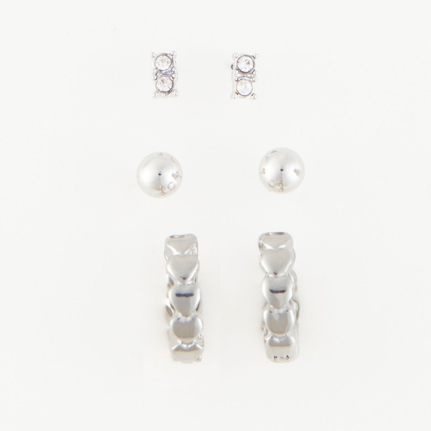 Mina Heart Hoop Earring Trio