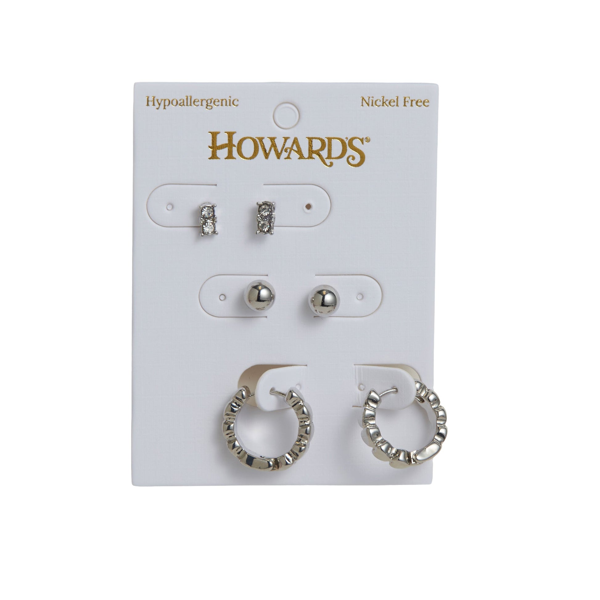 Mina Heart Hoop Earring Trio