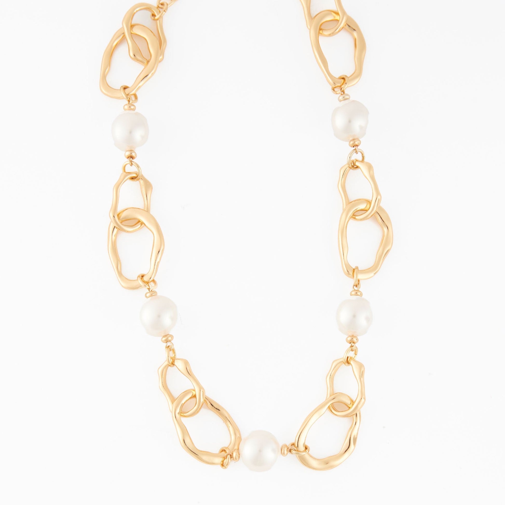 Elodie Chunky Linked Pearl Necklace