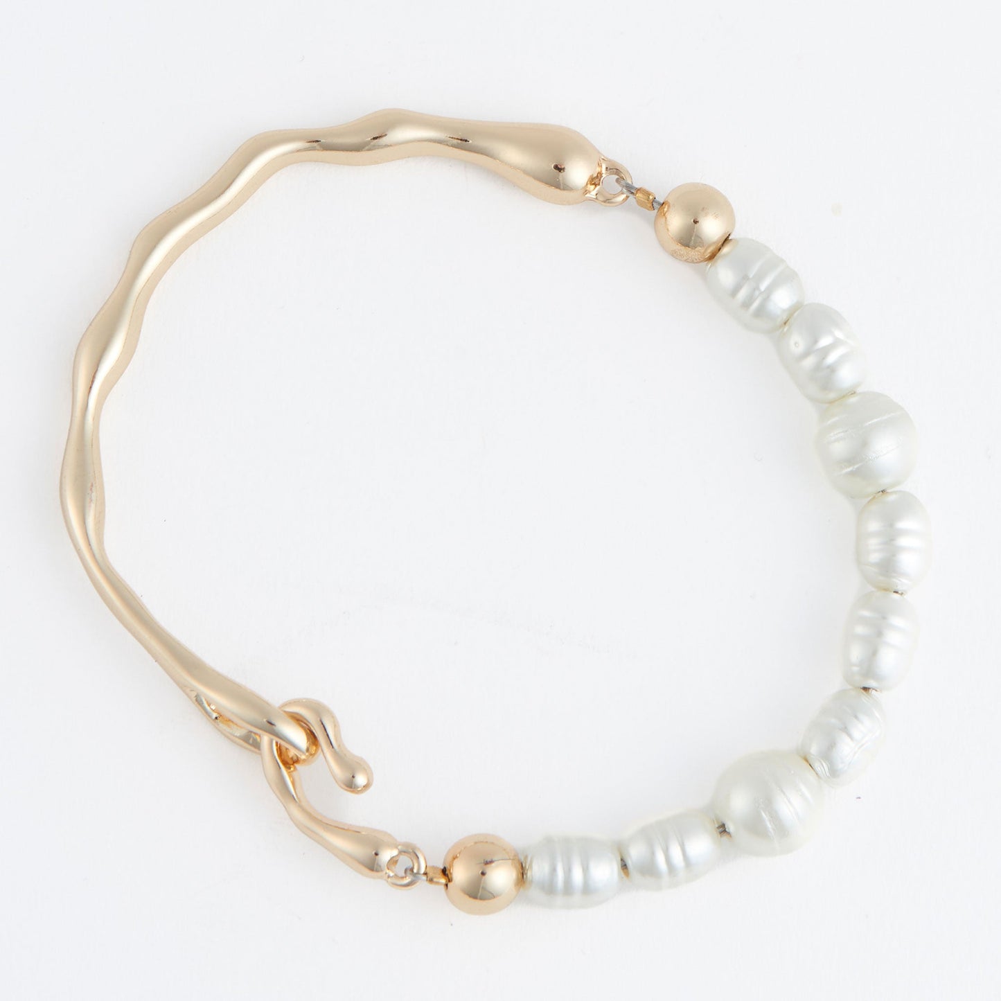 Julien Genuine Pearl Bangle Bracelet