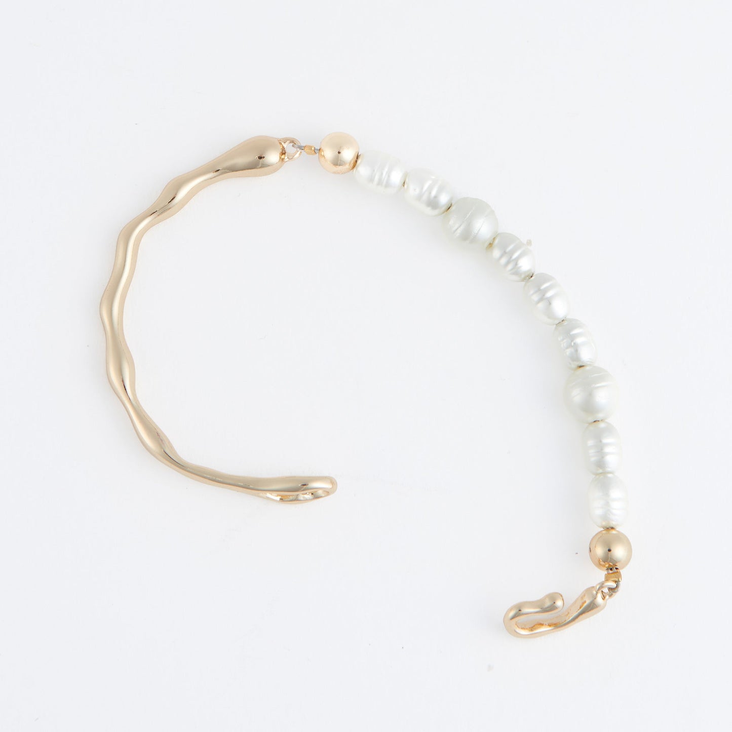 Julien Genuine Pearl Bangle Bracelet