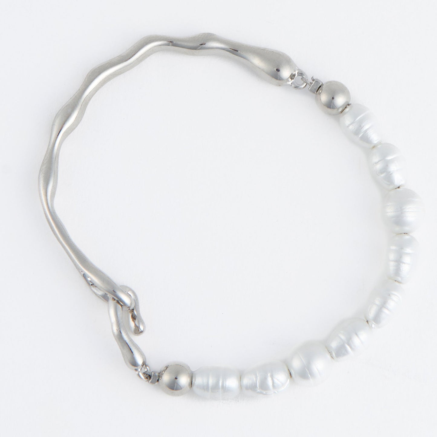 Julien Genuine Pearl Bangle Bracelet