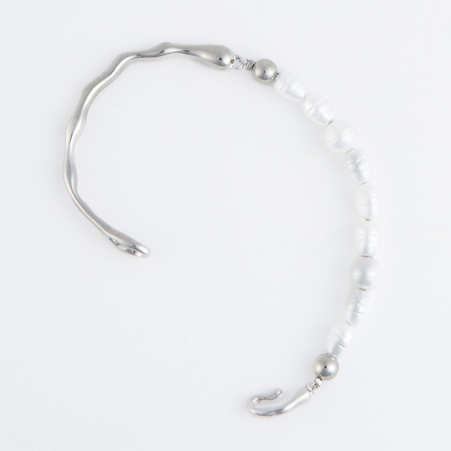 Julien Genuine Pearl Bangle Bracelet