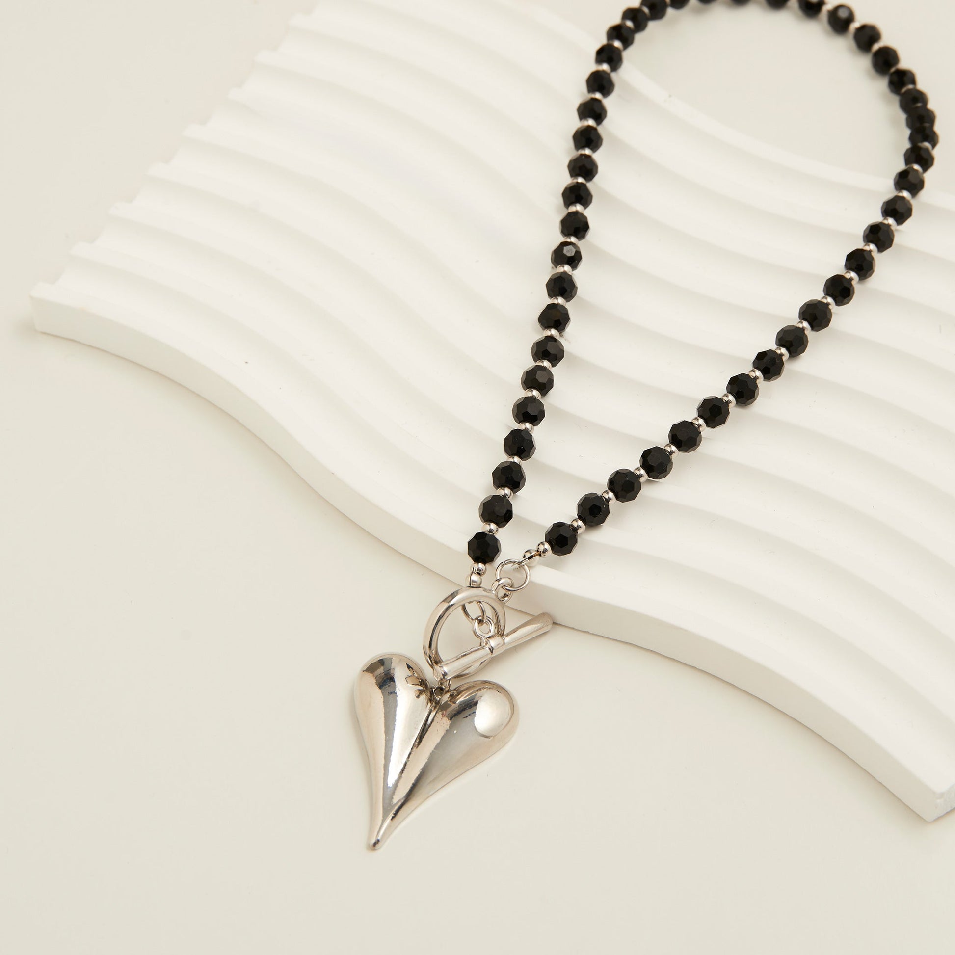 Violette Toggle Heart Pendant Necklace