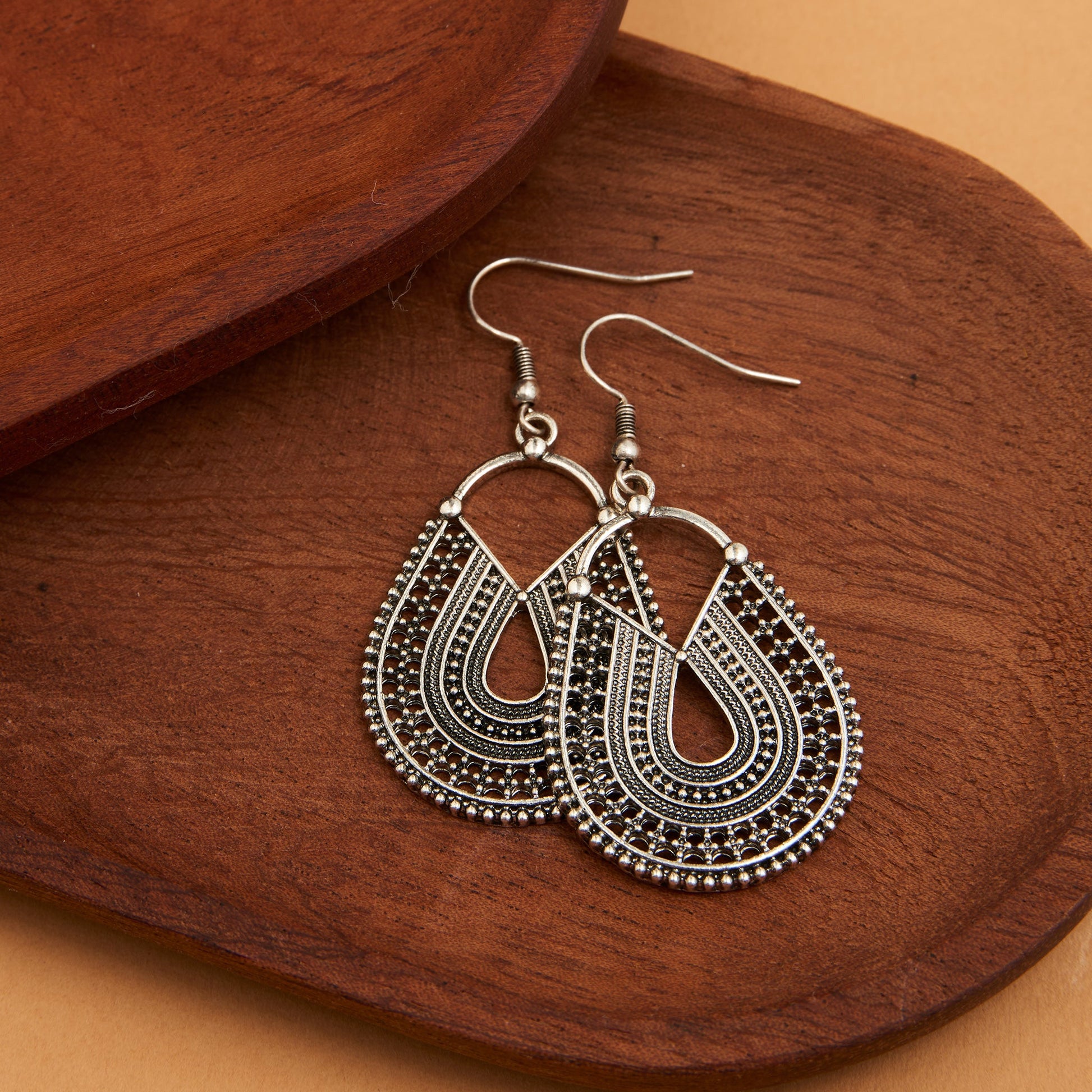 Wild Spirit Textured Curved Earrings