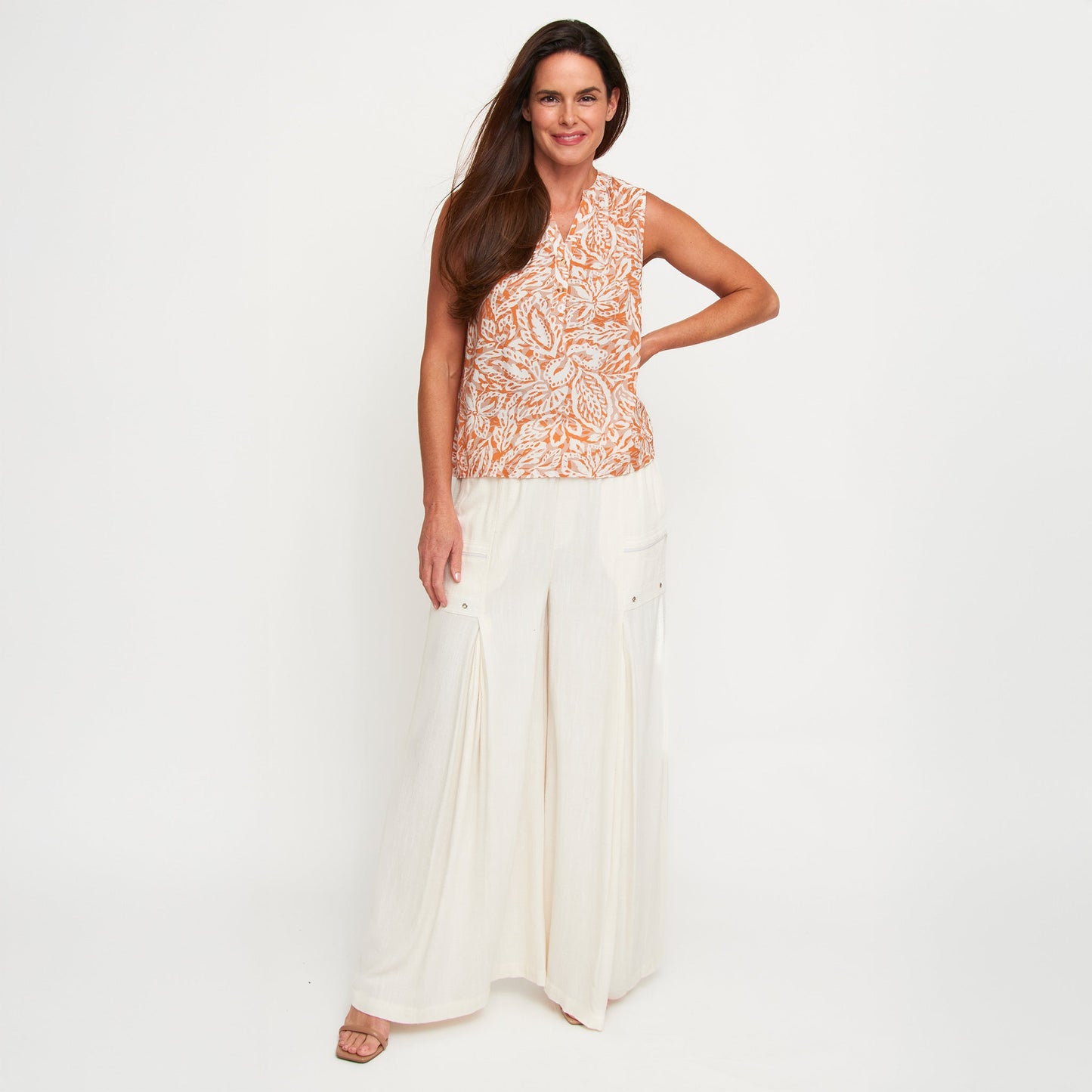 Afton Wide Leg Side Zipper Pants