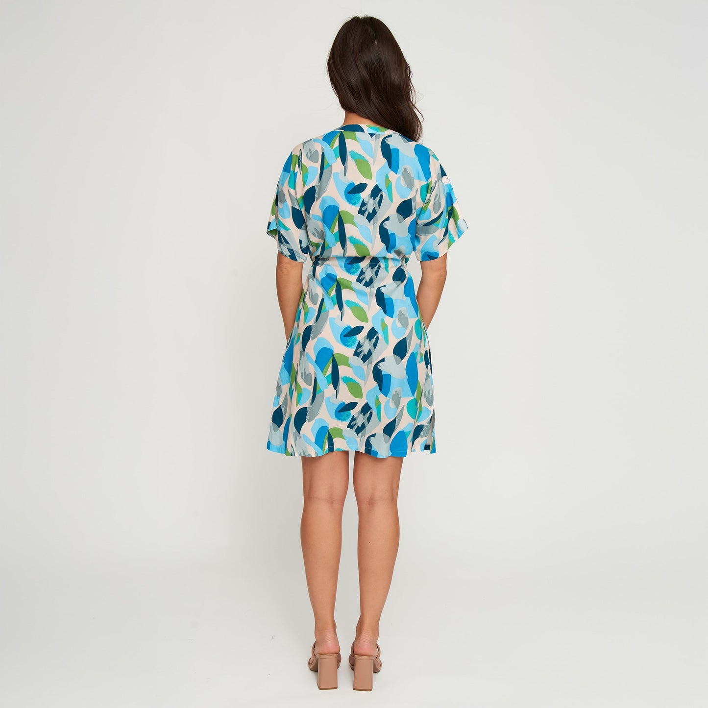 Ayla Short Sleeve Tie Waist Dress