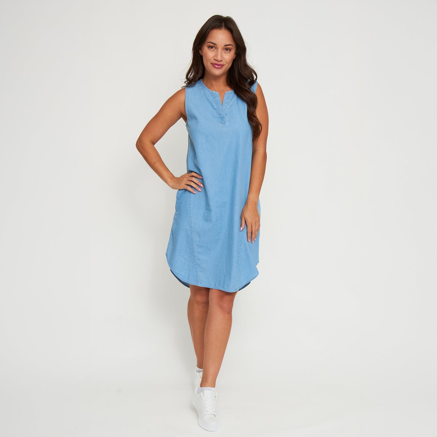 Ellis Sleeveless Denim Dress