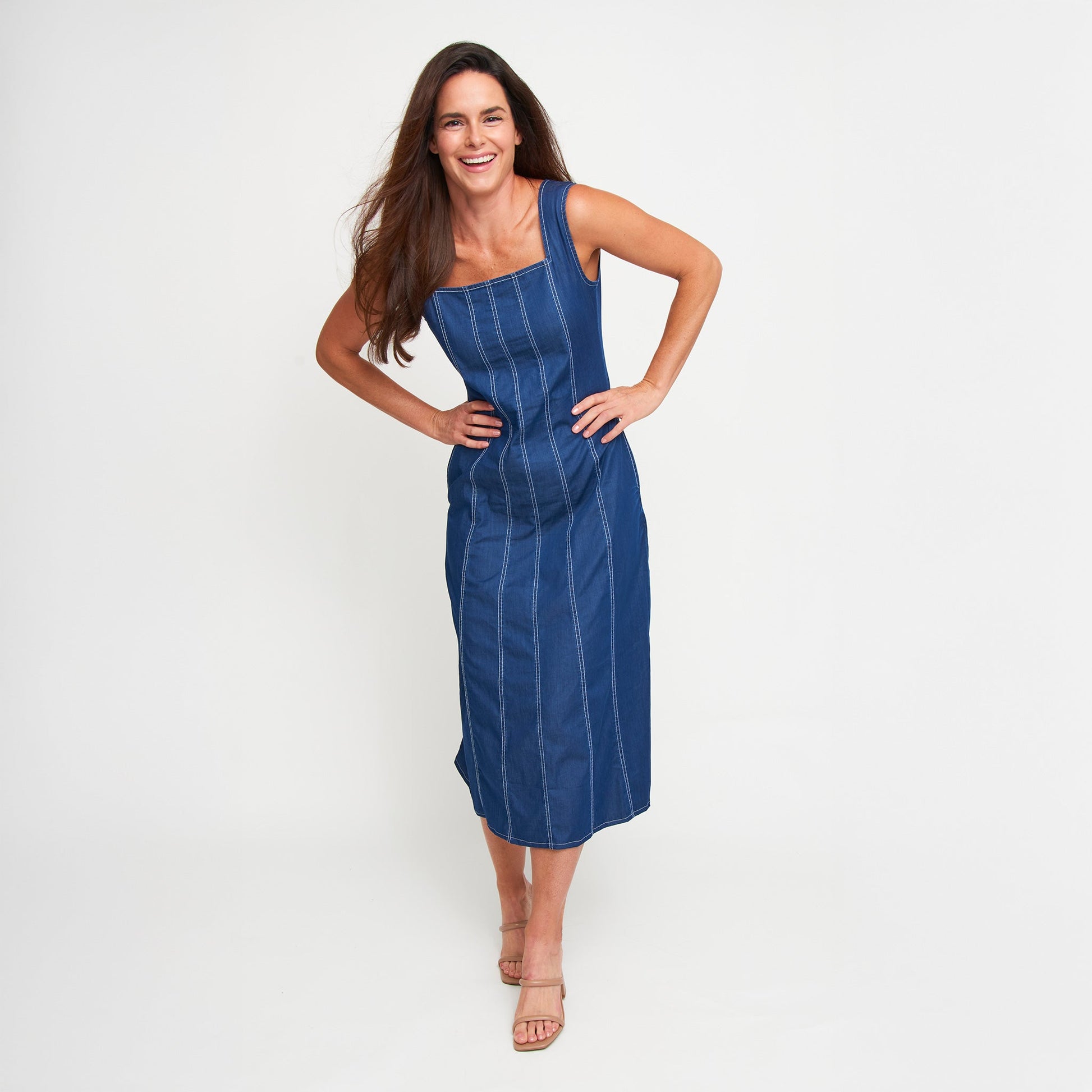 Elle Denim Midi Dress