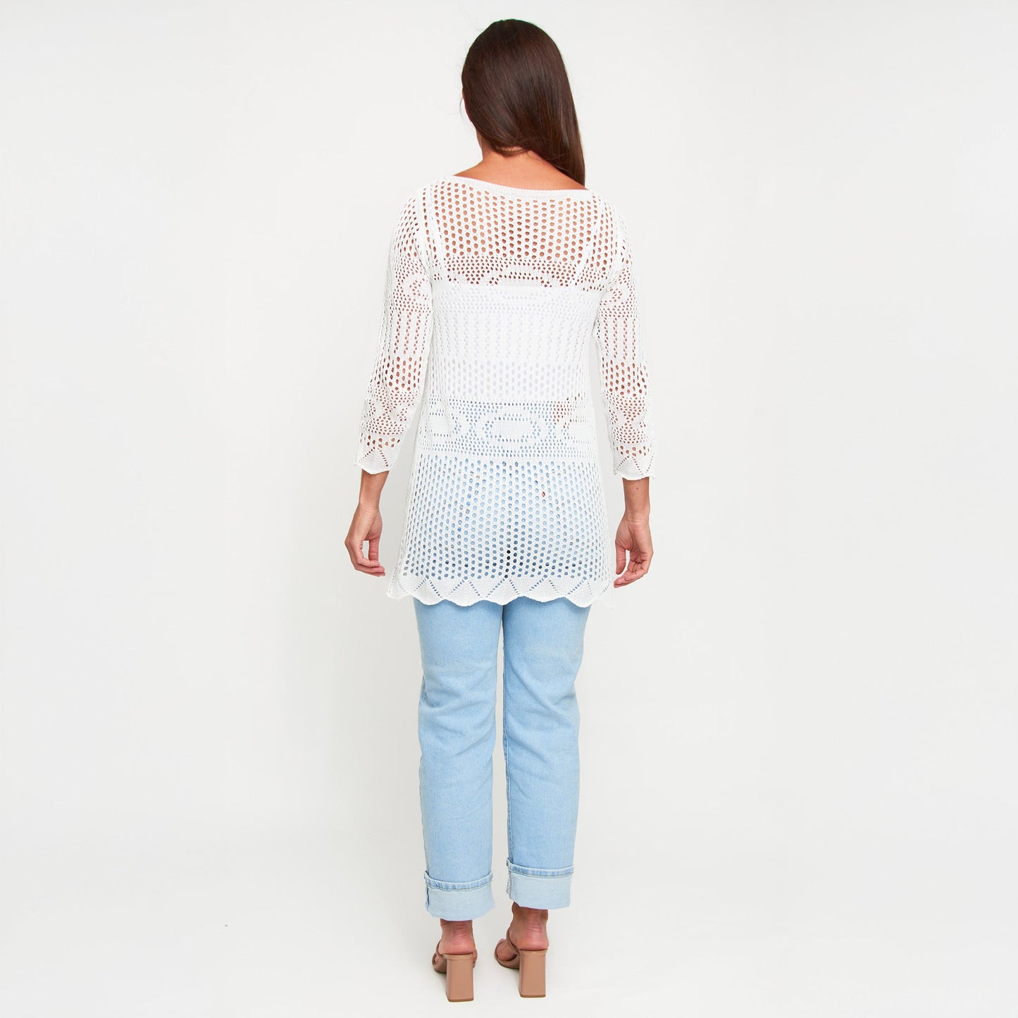 Brie Crochet Front Tie Cardigan